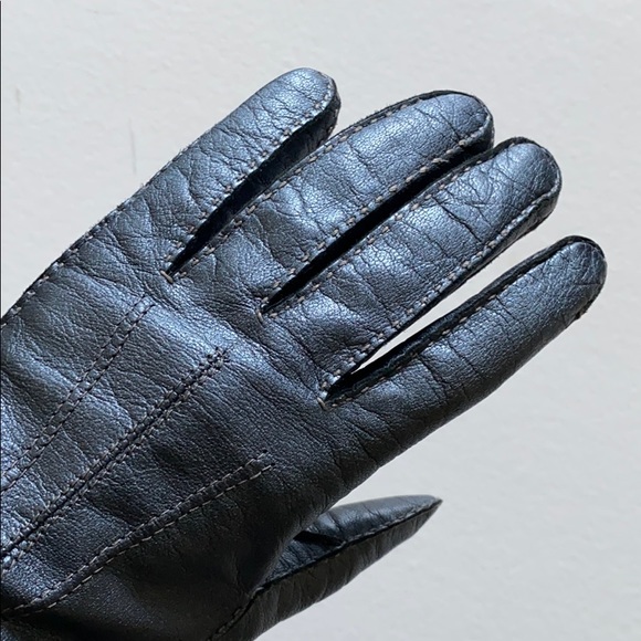 VERSACE Vintage Metallic Leather Gloves - Picture 7 of 12